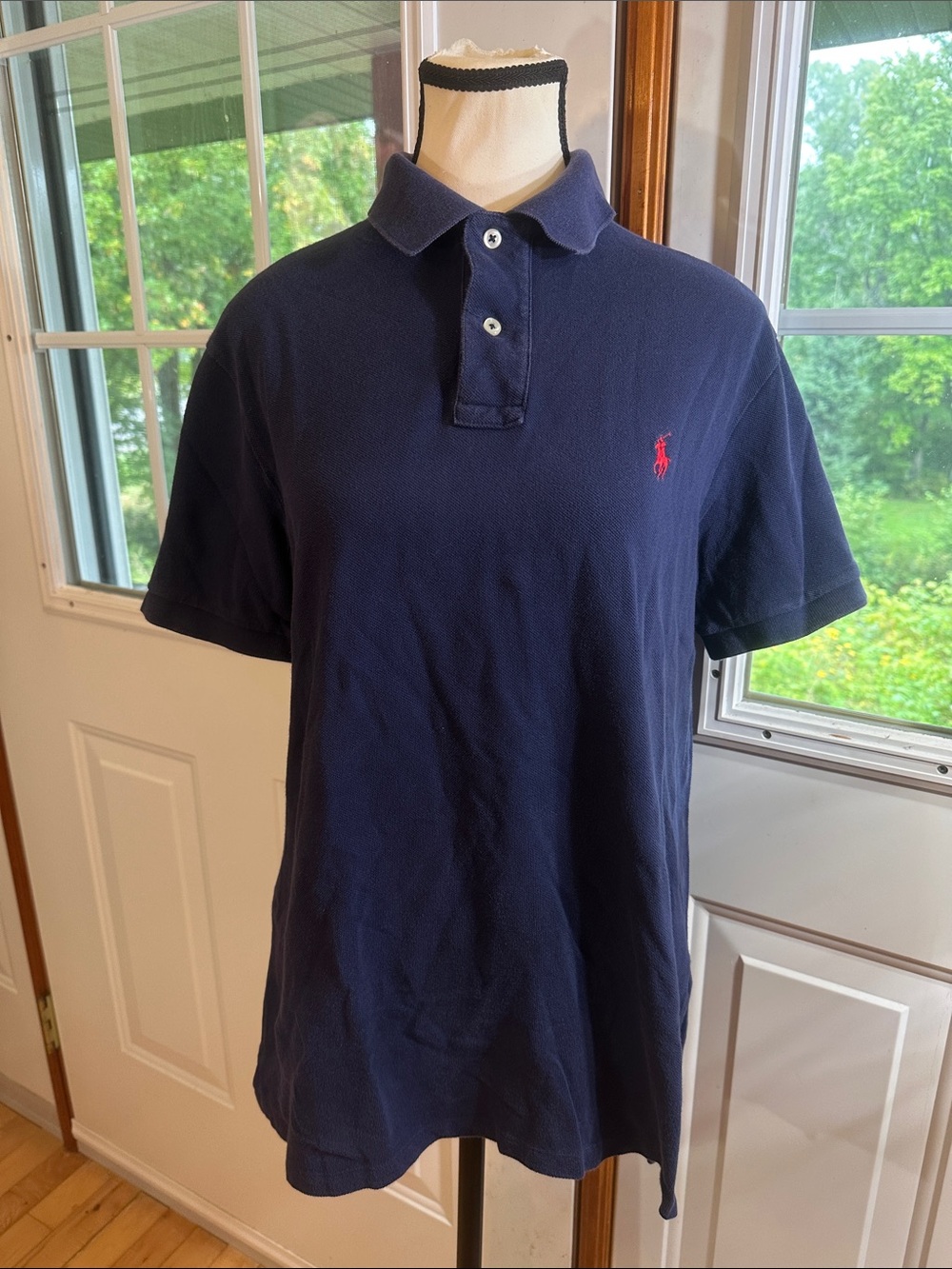 Ralph Lauren Navy Polo with Red Pony Logo
